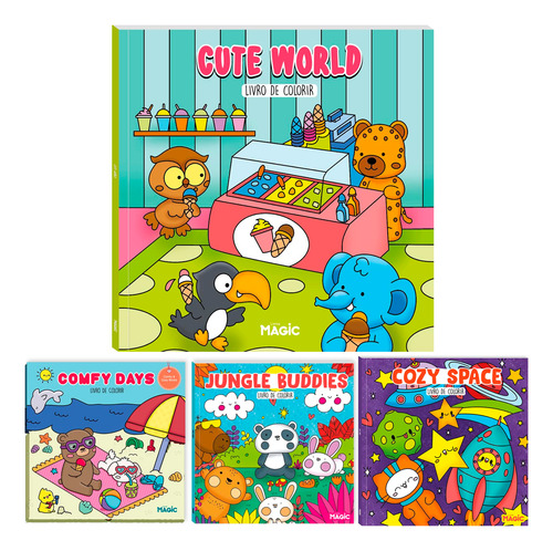 Kit 4 Livros De Colorir Cozy Comfy | Tik Tok