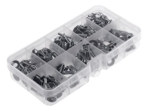 80pcs Fishing Rod Guides Tip Rings Set Rod Kit