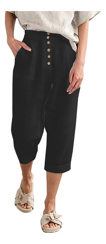 Cuna Cómoda Casual Con Bolsillo, De Lino Liso, Color Capris