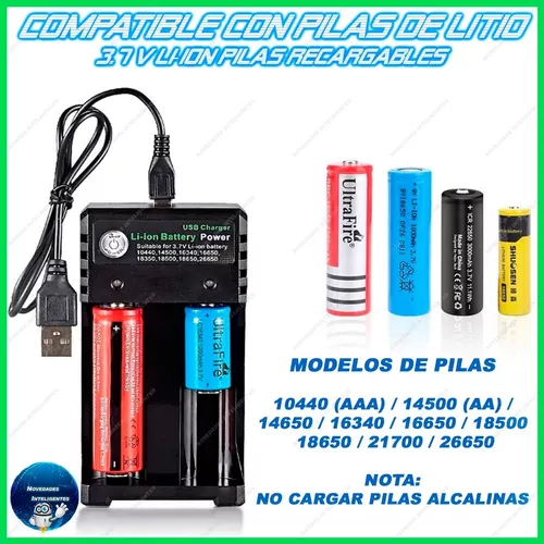 Cargador de batería recargable 18650 para batería de iones de litio de 3.7  V 18650 26650 21700 14500 16340 10440 16340 14650 18350 18500 batería