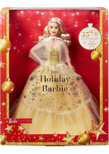 Barbie Signature Holiday 2023 Cabello Rubio Caja Dañada