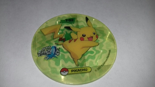 Pikachu Tazos Glass T-92 Pokemon.