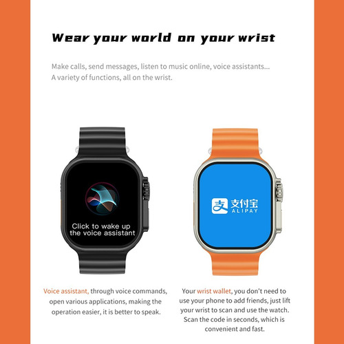 Smart Watch Reloj Hk8 Pro Max Ultra 2.16´ Ips Amoled Nfc Hd