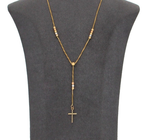 Imagen 3 de 4 de Collar Tipo Rosario, Oro 14k, 3.3 Gramos.