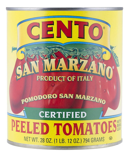 Cento San Marzano Certificado Tomates Lata 28 Oz 6 Pack