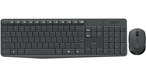 Imagen 1 de 1 de Kit Combo Teclado Mouse Wireless Rf 2.4 Usb Logitech Mk235