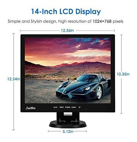 Monitor De Circuito Cerrado De Seguridad Lcd De 14 Pulgadas,