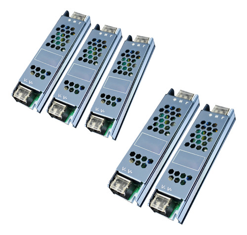 Kit 5 Fonte Chaveada 5a 12v 60w P/ Cftv Fita Led Bivolt