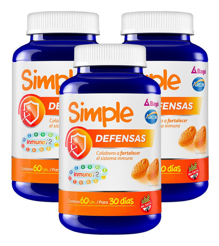 Pack Simple Bagó Defensas Fortalece Sistema Inmunológico Sabor Naranja