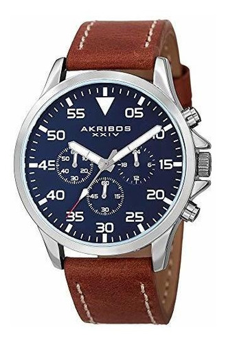 Akribos Xxiv Men's Multifunction Swiss Watch - 3 Subdials Da