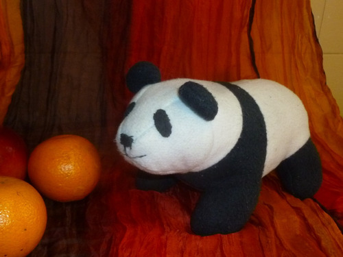 Oso Panda De Tela - Juguetes Waldorf - Montesori