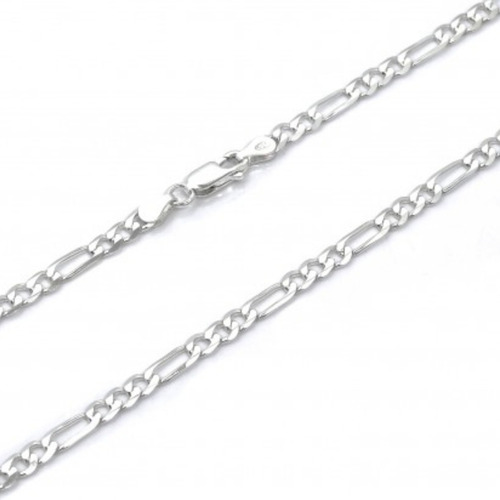 Imagen 2 de 8 de Cadena Grumet Plata 925 4 Mm. 45 / 50 Cm. Garantía Escrita