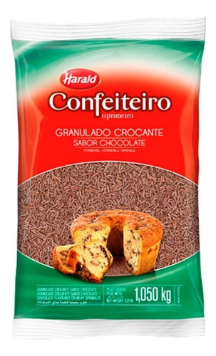 Granulado Chocolate Confeiteiro Crocante 1,05kg Harald