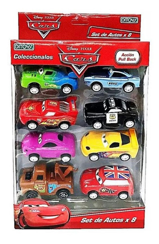 Imagen 1 de 9 de Juguete Set Autos Autitos Cars Pull Back X 8 Ditoys