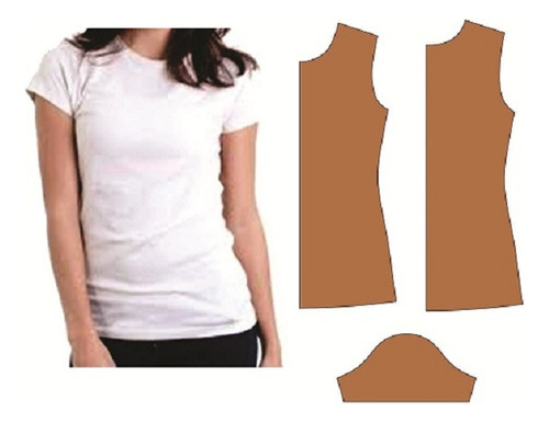 Molde Em Papel Kit 4 Modelagem De Camiseta Infantil + Adulto
