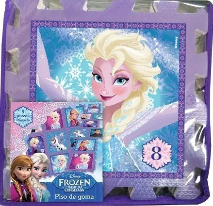 Piso De Goma Eva Frozen Tipo Puzzle Para Armar - Tapimovil 