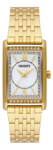 Relógio Orient Feminino Lgss0061 B3kx Retangular Prateado