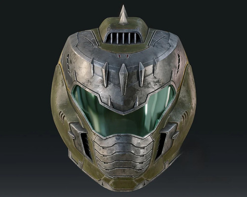 Combo Slayer Épico: Escopeta + Escudo Sierra + Casco Verde Custom