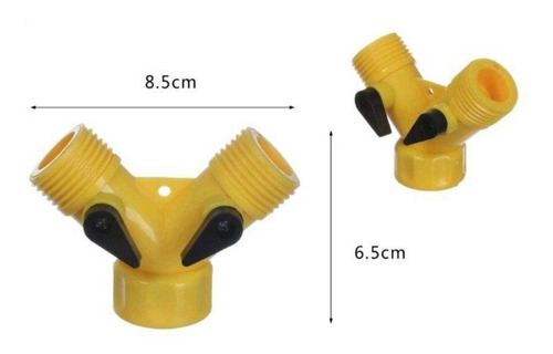 Imagen 4 de 6 de Adaptador Conector Y 3/4 Manguera Lavadoras 2 En 1 Plástico