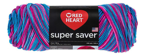 Estambre Multicolor Fleck Super Saver Red Heart Coats Color 0784 Bonbon Print