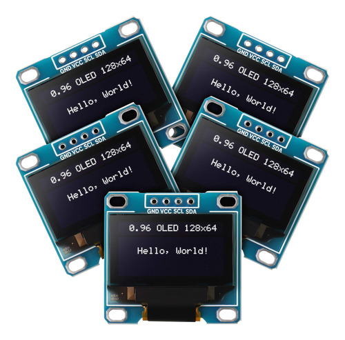 5 Unidades Oled Módulo  128 X 64 Driver Iic I2c Serial Aut.