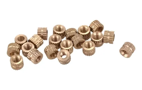 Embudo Hembra De Latón Moleteado Con Rosca De M3 X 4 Mm X 5