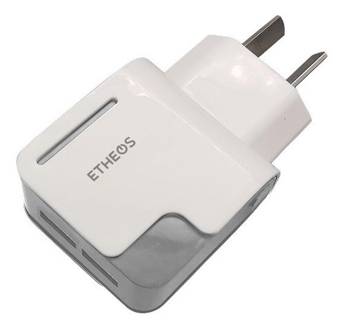 Cargador Celular Rápido Pared Universal 2 Puertos Usb 2,4 A Color Blanco