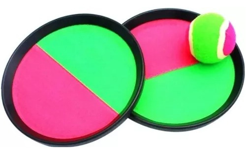 Juego Paleta De Playa Atrapa Pelota Velcron Niño Adulto 18cm