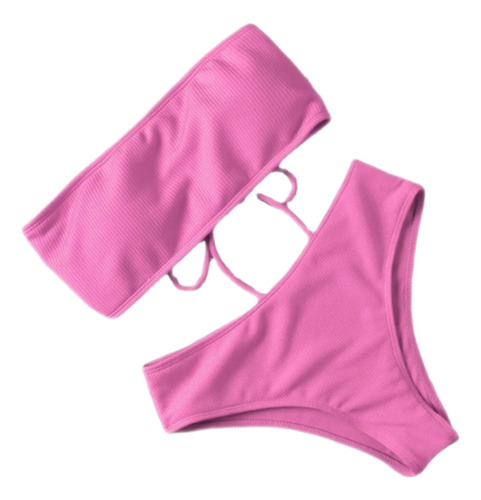 Bikini 2 Piezas Cintura Alta Muy Cómodo Ajustable De Busto