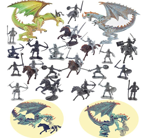 Sets De Muñecos De Dragon Y Soldados Guerreros Ejército