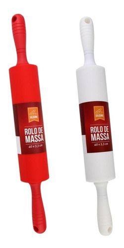 Rolo De Massa Macarrão Silicone Giratório Antiaderente 40cm