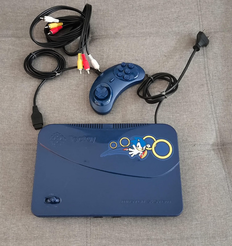 Console Sega Master System Evolution Sonic Tec Toy Controle Semi-novo Funcionandol+garantia Azul