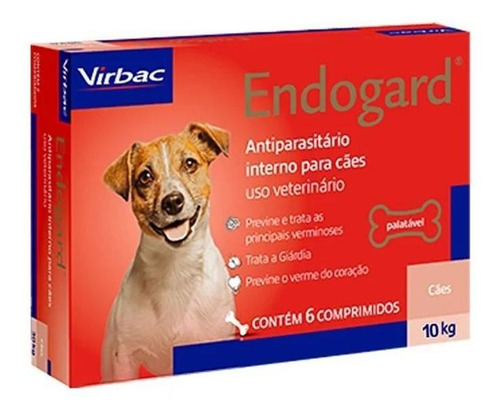 Vermifugo Endogard 10 Kg Virbac 6 Comp