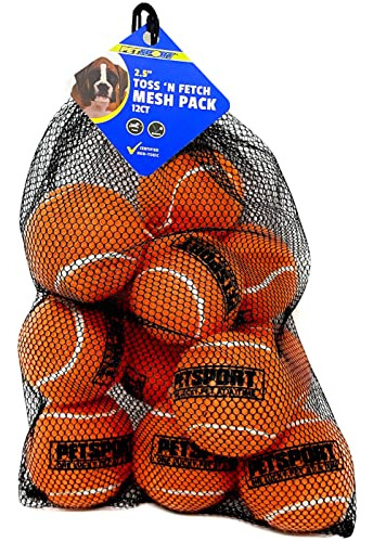 Juguetes Para Perros Con Pelota De Tenis Naranja Petsport | 