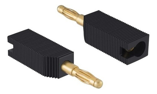 Conector Plug Banana Apilable Negro Plástico Soldar Steren