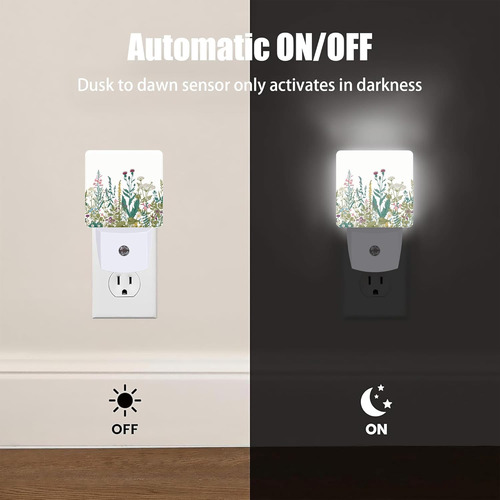 Luz Nocturna De Hierbas Y Flores Silvestres Para Niños, Luz