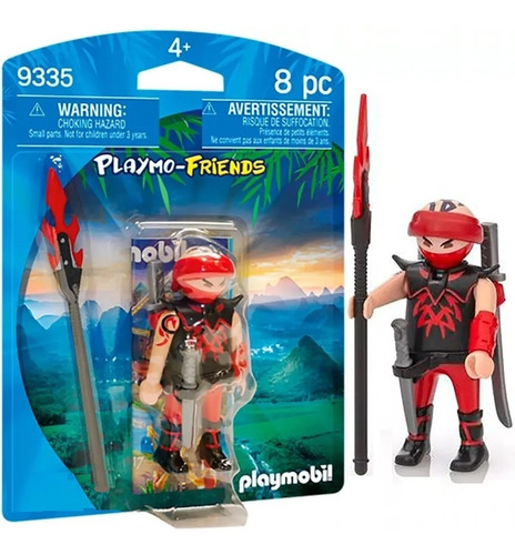 Playmobil Muñeco Ninja Samurai 9335 Intek Artculado C/acces