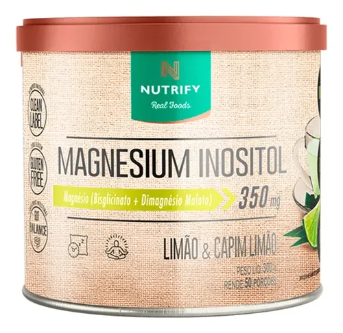 Magnésio Inositol Nutrify Pó de 300g para Equilíbrio e Relaxament...