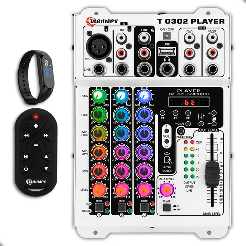 Mesa T 0302 Player Multicolor Taramps Usb Bluetooth Echo Fx