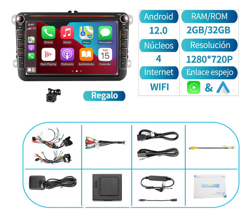 Cjx Android Estereo Radio Para Vw Jetta Amarok Bora Mk6 Gol
