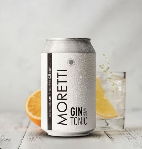 Imagen 3 de 8 de Gin Tonic Moretti Pack X24 Latas Premium 354ml