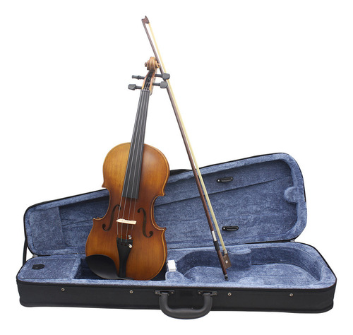 Violín 4/4 De Tamaño Completo Con Acabado Mate, Cara De Pino