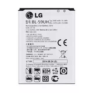 Bateria LG Bl-59uh G2 Mini D618 D620 D620r D620k 2440mah