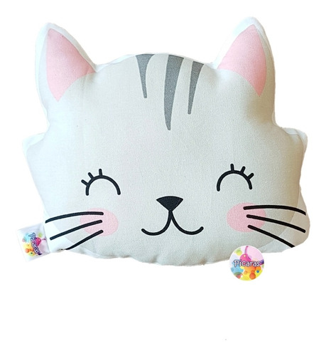 Almohadon Infantil Gatita Deco Nordico Escandinavo Gatito