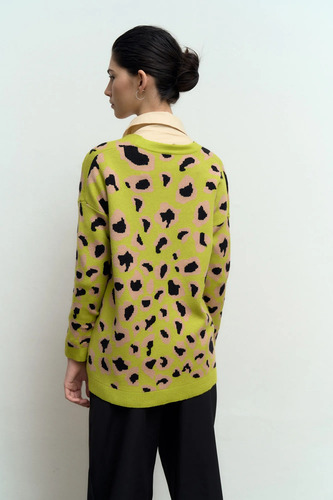 Saco Capa Print De Bremer Doble Tejido