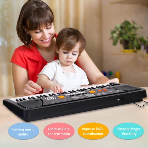 Teclado De Piano Electrónico De 61 Teclas Para Niños