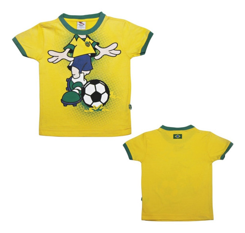 Camiseta Brasil Infantil Menino De Ótima Qualidade