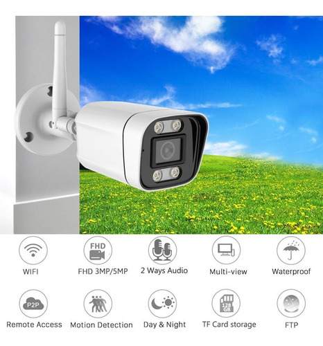 Imagen 2 de 8 de Camara Onvif Bullet 3mp Icsee Ip66 Epa