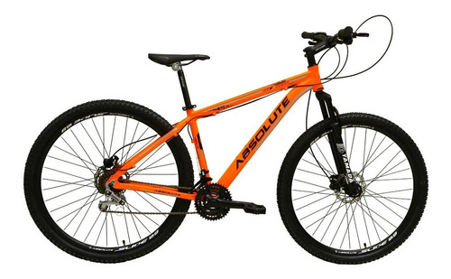 Mountain bike Absolute Nero 3 aro 29 17" 24v freios de disco hidráulico cor laranja/preto