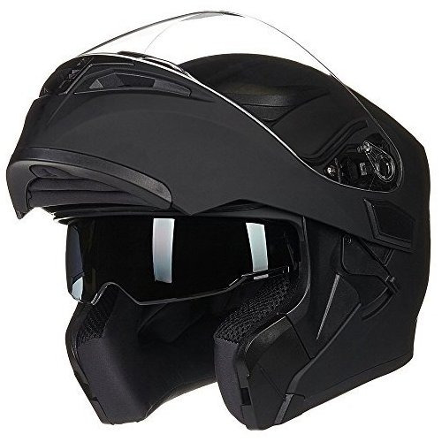 Ilm Casco Integral Modular Abatible De Doble Visera Para Mot